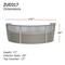Linea Italia Curved Reception Desk 3 Units, Clear Panel, 143 inW x 71 inD, Ash ZUD317 - alternate 3
